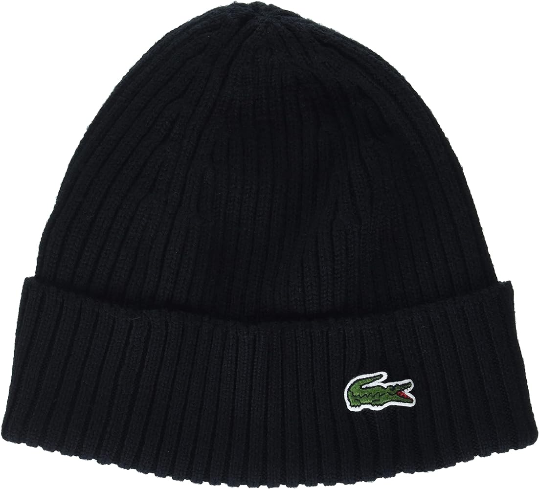 Lacoste Men's Ribbed Wool Beanie