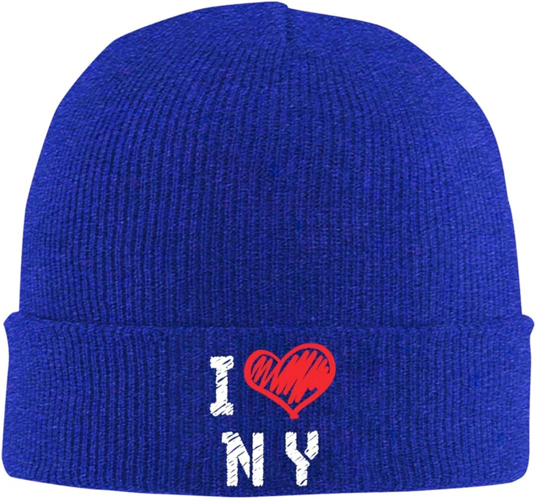 Beanie,I Love New York Beanie Hat Women Skull Cap Men Knit Hat Winter Slouchy Hat Knitted Hat Hedging Cap Black