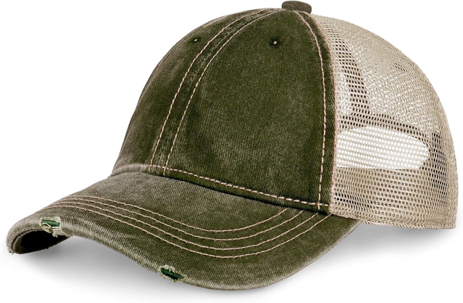 CHOK.LIDS Everyday Premium Washed Trucker Hat Unstructured Distressed Pigment Dyed Cap Adjustable Outdoor Headwear