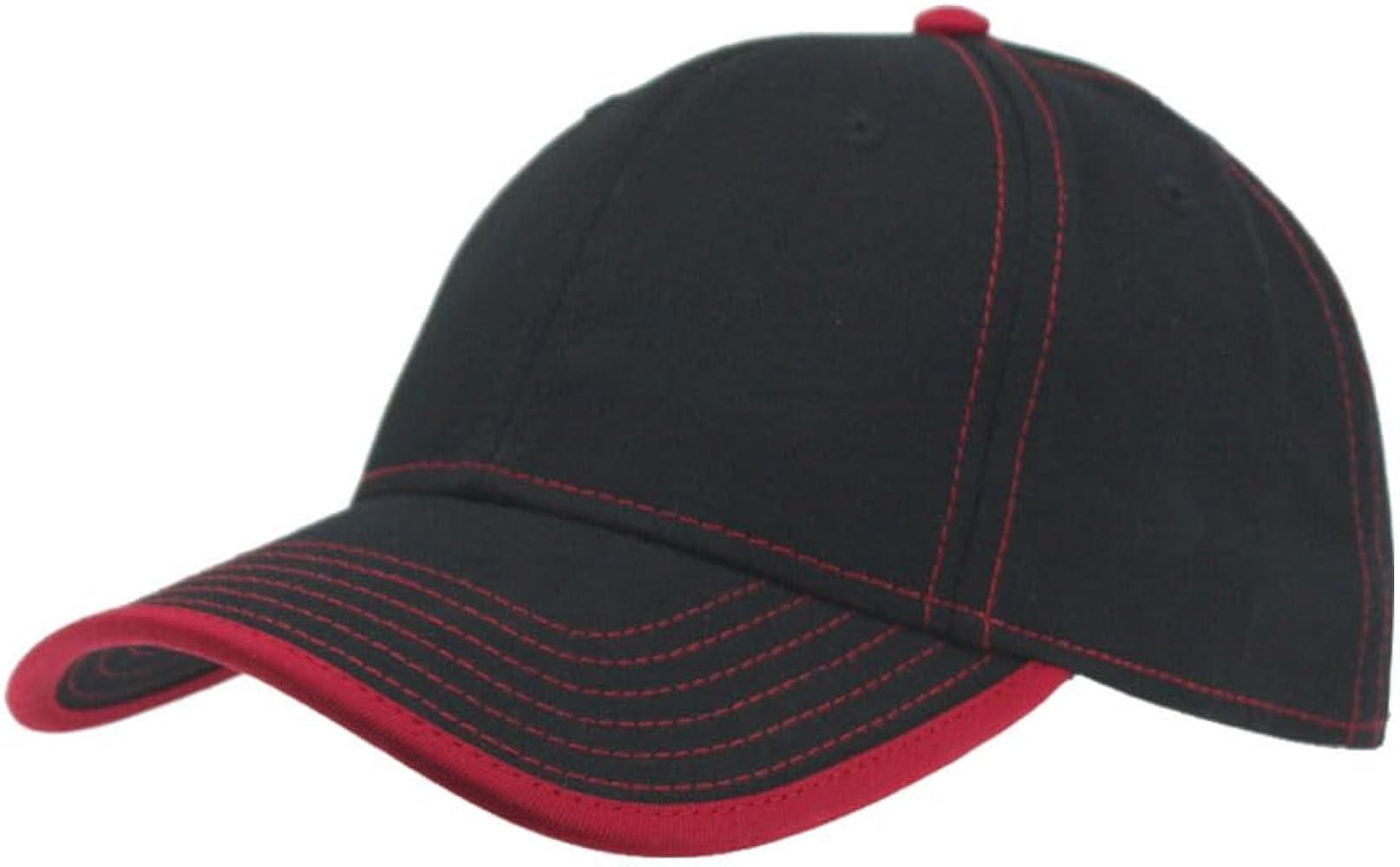 Contrast Color Stitching Binding Trim Cotton Adjustable Baseball Cap