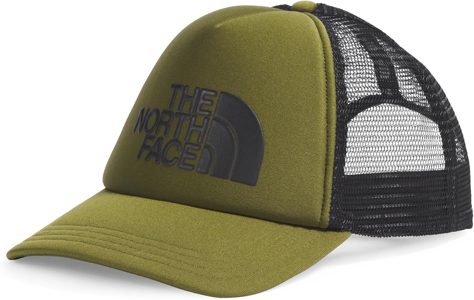 THE NORTH FACE Logo Trucker Hat, Forest Olive/TNF Black, One Size