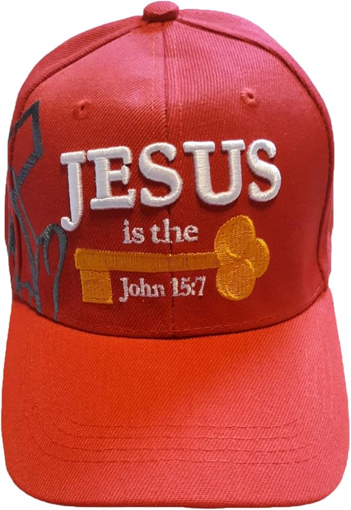 3D Jesus is The Key Embroidered Jesus Christian Ball Cap