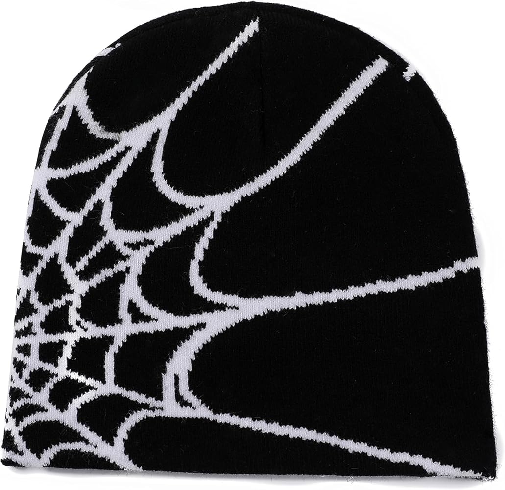 Spider Beanies Y2k Beanie for Women Men Knit Spiderweb Beanies Hat Cap