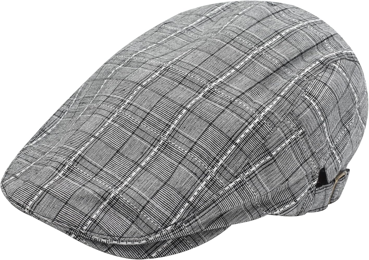 ZLYC Men Cotton Flat Cap Summer Scally Ivy Gatsby Newsboy Beret Driver Cabbie Hunting Hat