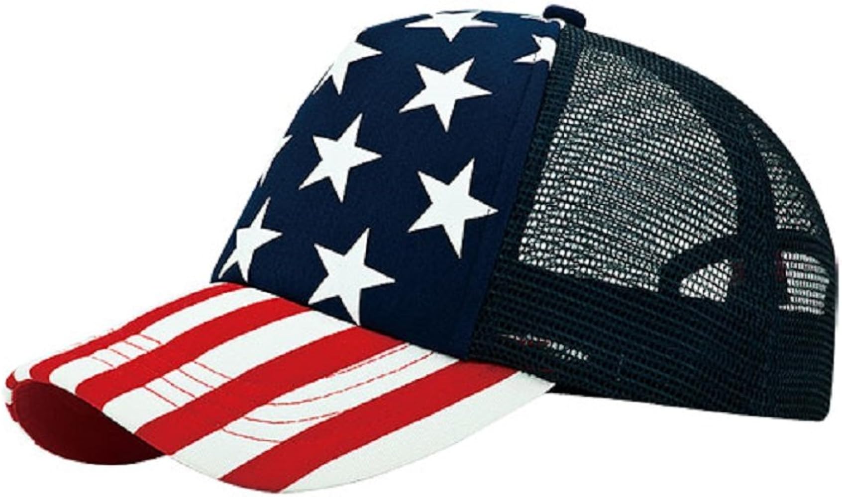 5 Panel Foam Mesh Trucker USA Patriotic Flag Snap Back Baseball Cap