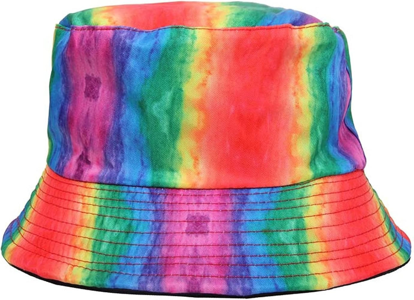 Rainbow Bucket Hat Double Side Wear Reversible Bucket Hat Tie Dye Bucket Hat Unisex Pride Gay LGBT Fishermen Cap Sun Hat