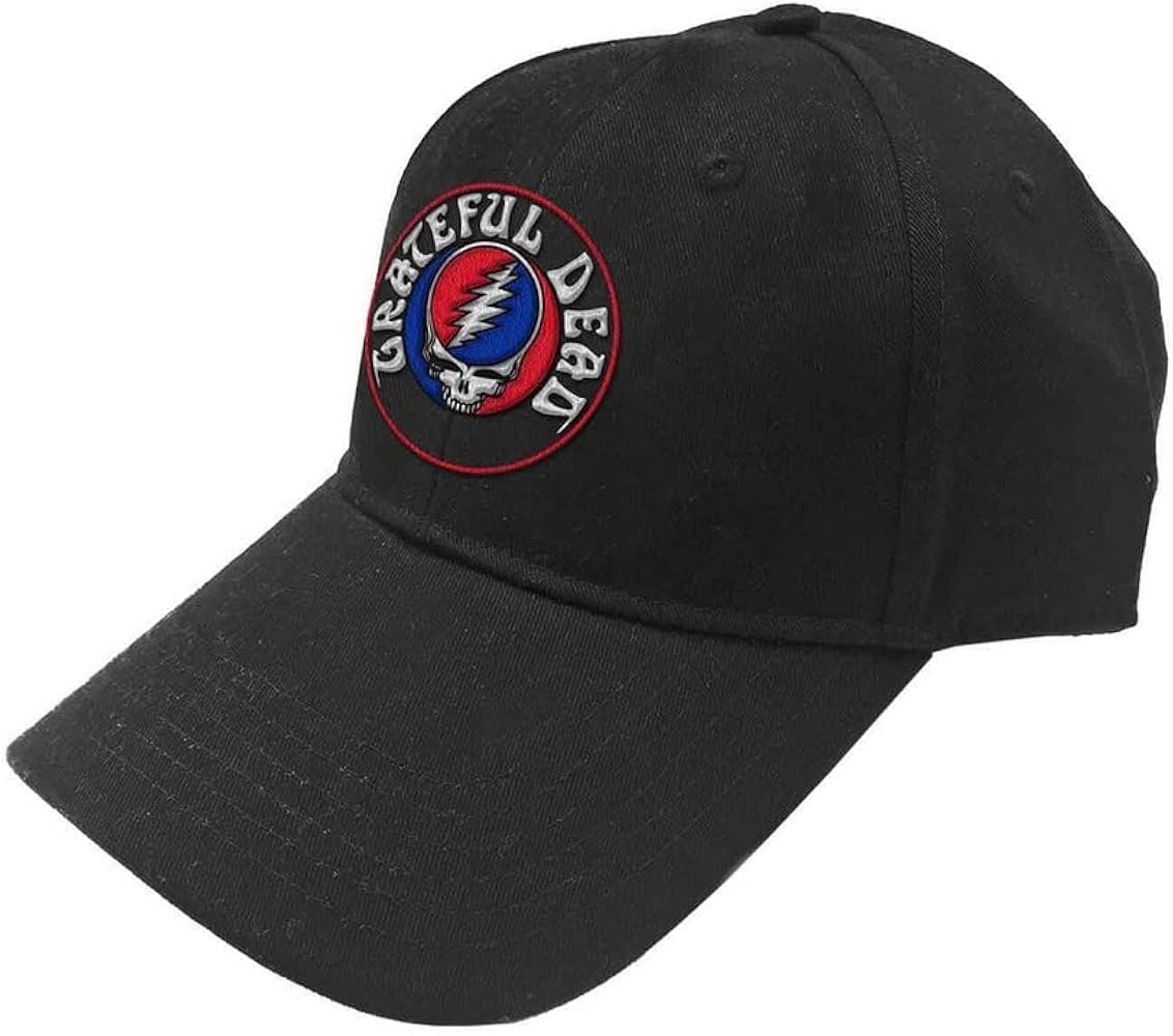 Grateful Dead Men's Steal Your Face Logo Baseball Cap Grey