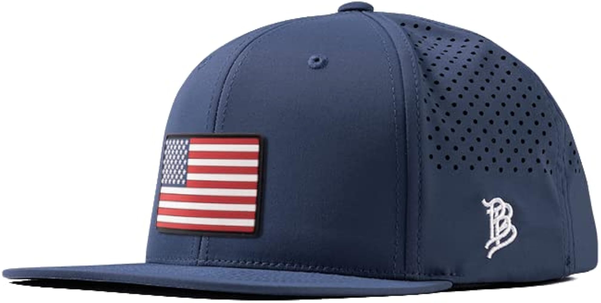 Branded Bills Old Glory PVC Flat Performance, Snapback Closure, Lightweight, Comfortable Baseball Cap