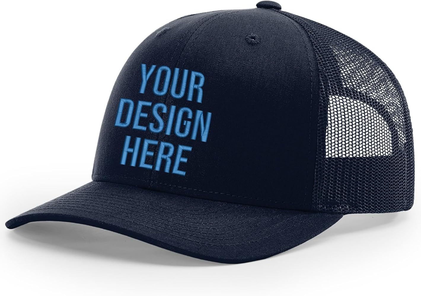 Custom Trucker Caps, Design Your Own Custom Cap for Men & Women, Personalised Hats Adjustable Closure Black