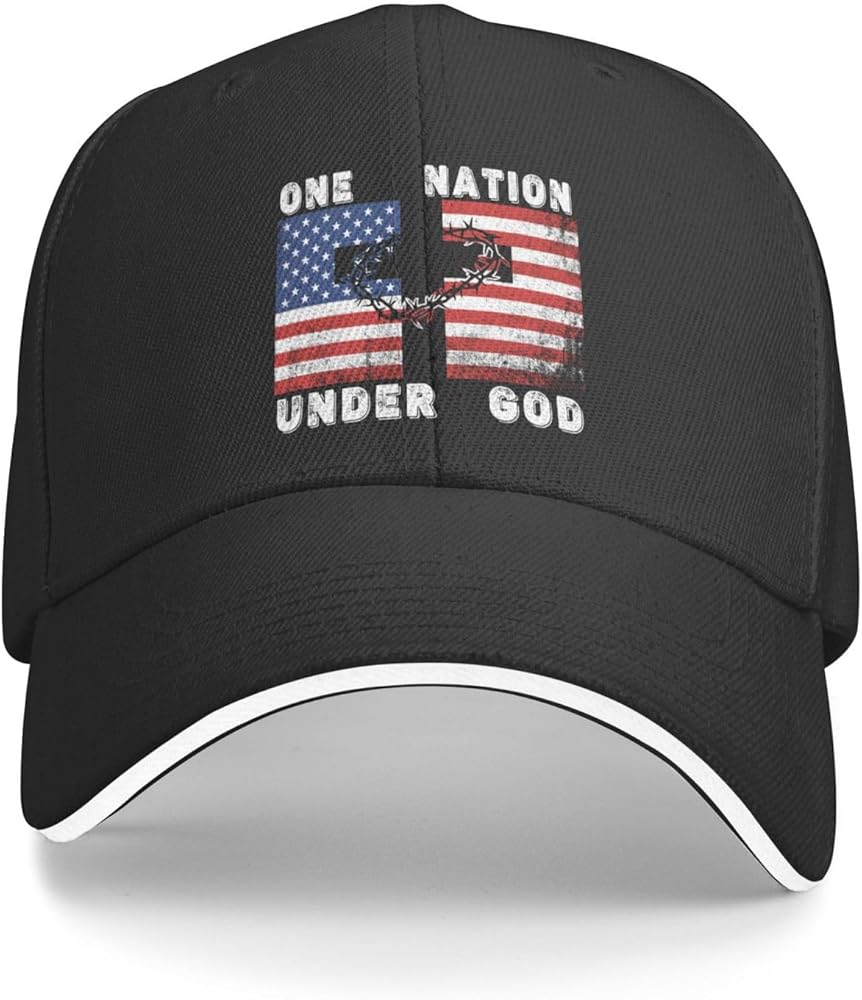 American Flag Hearts Guitar Musical Instrument Baseball Cap