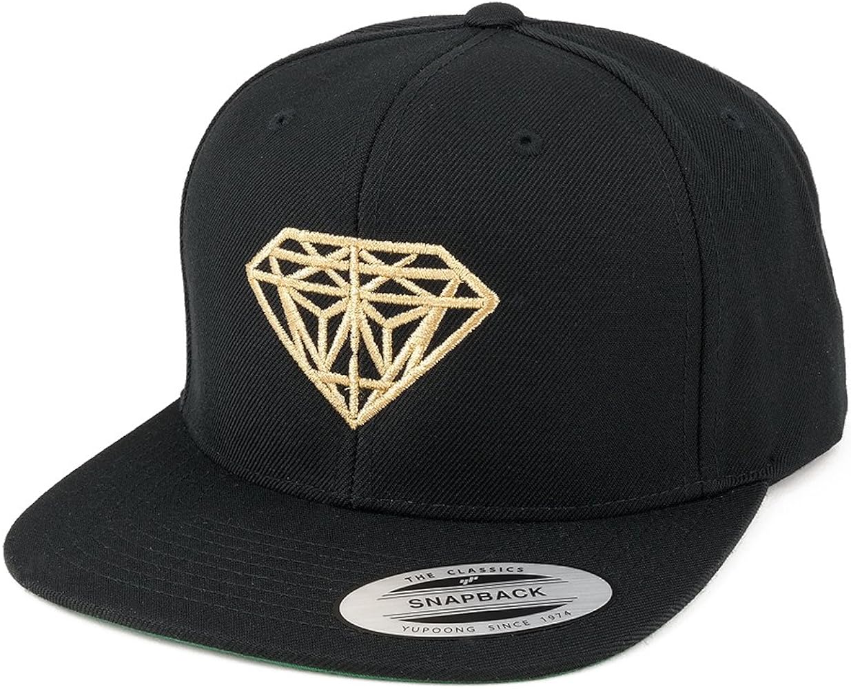 Flexfit Diamond Embroidered Flat Bill Snapback Cap