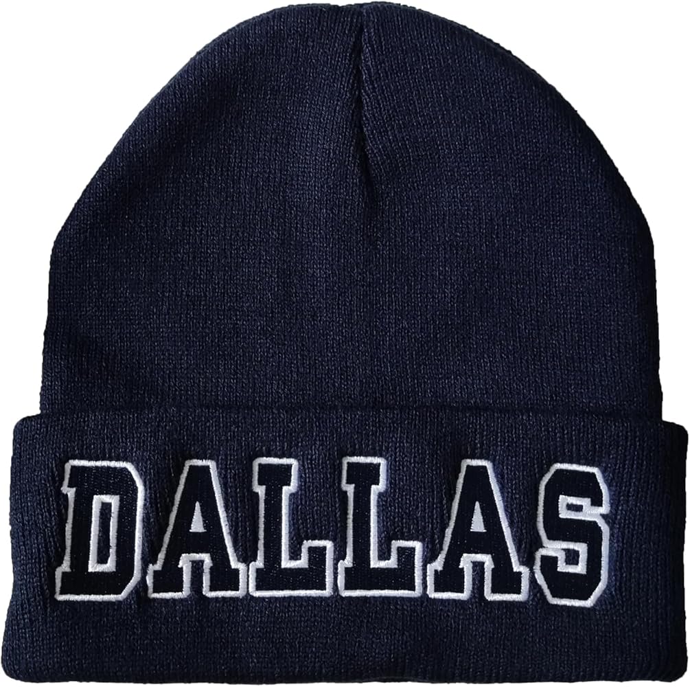 Football Fans Embroidered Beanie Knit Hat for Men Women Winter Hat