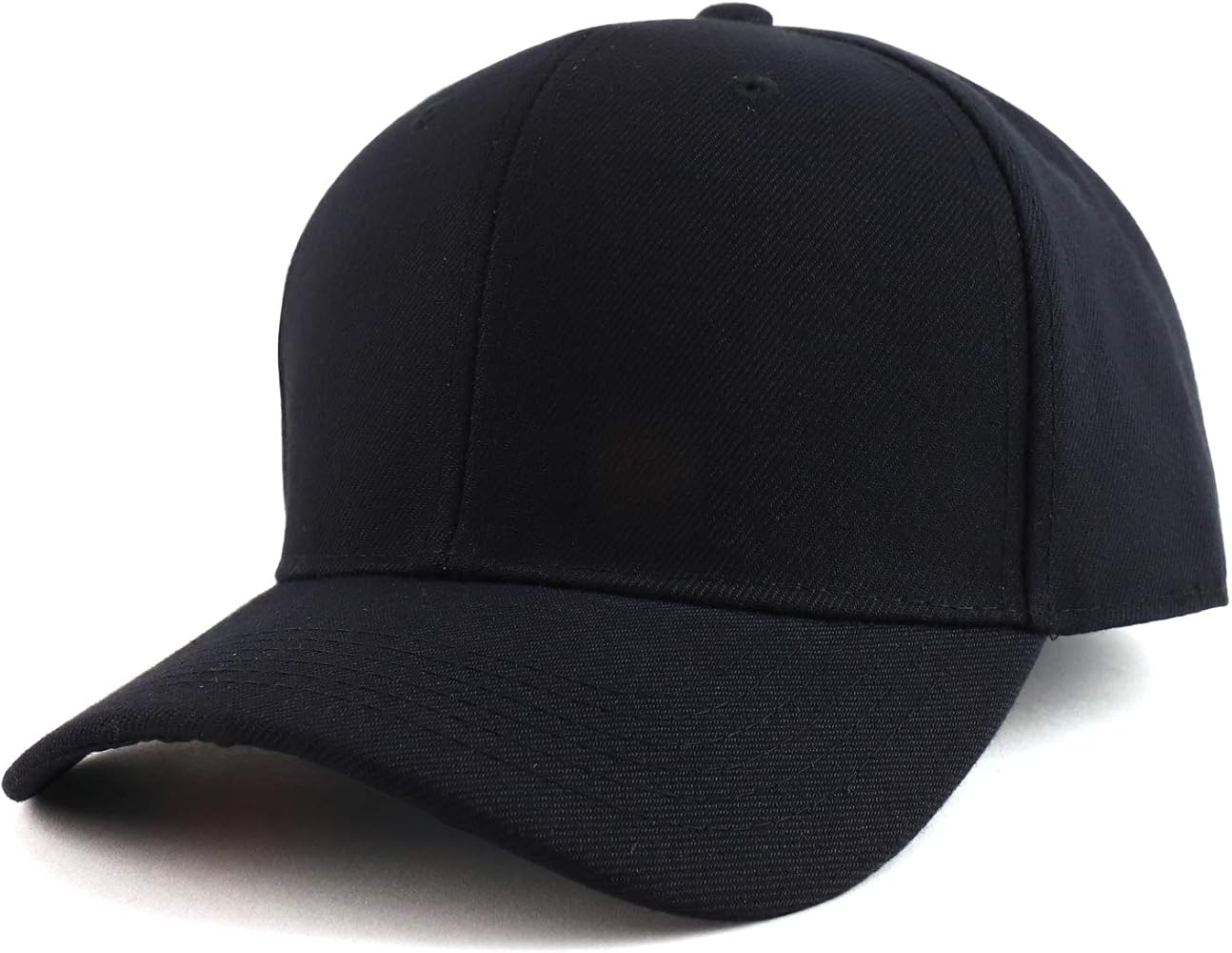 Trendy Apparel Shop Big Size Oversized Plain Structured Fitted Baseball Cap