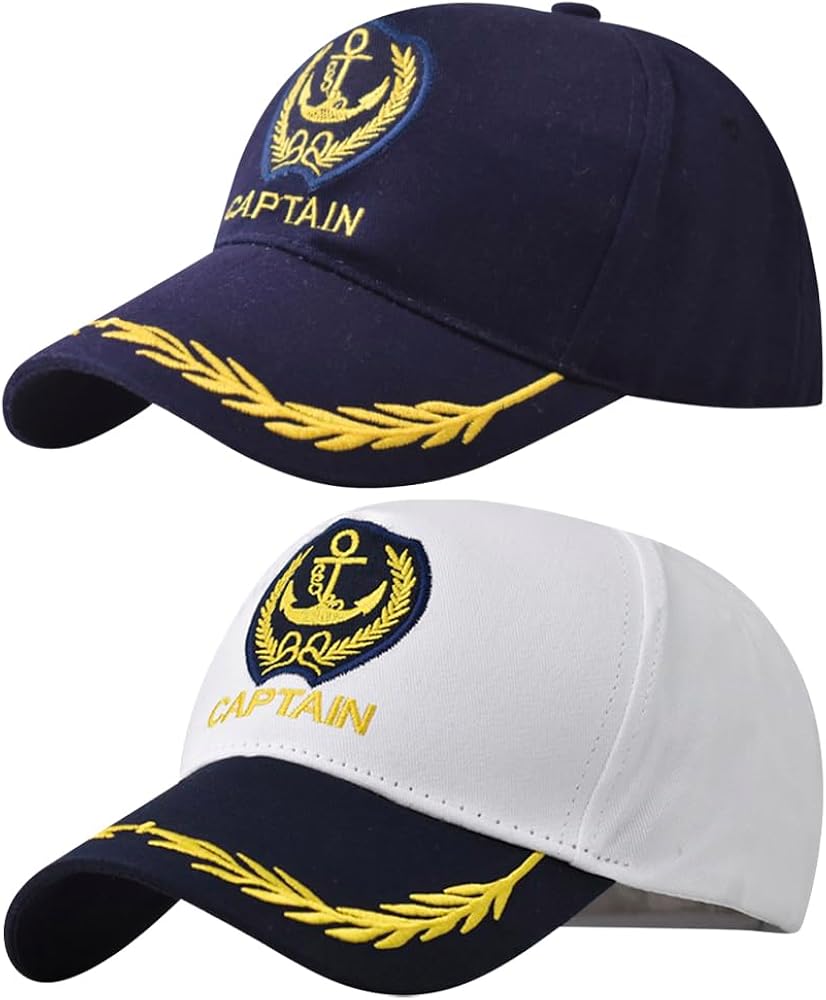 Anchor Embroidered Captain Hat Skipper Boating Baseball Caps Adjustable Nautical Yacht Navy Marine Sailor Trucker Hat