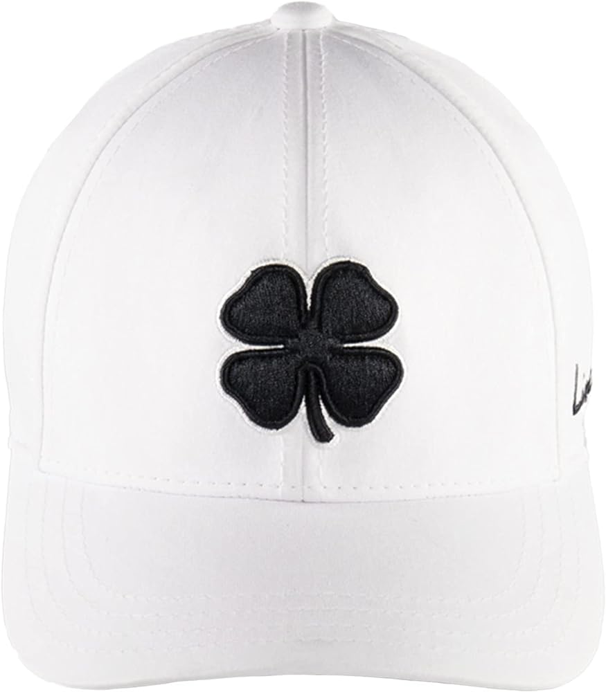 Black Clover Premium Clover 1 Flex Cap, White/Black, S/M