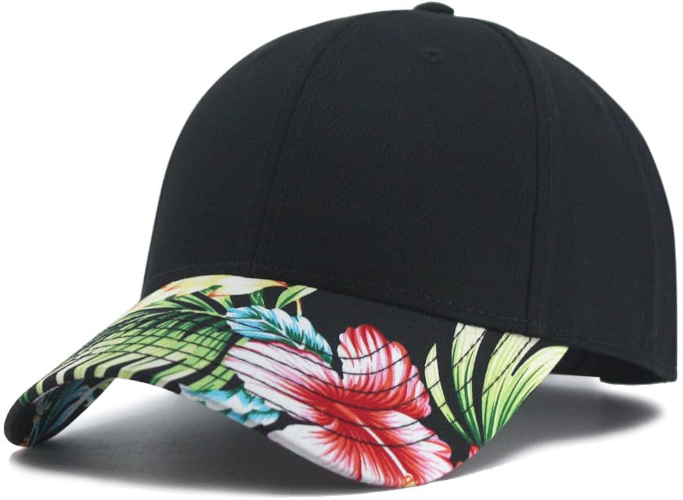 Floral Hawaiian Cotton Twill Adjustable Snapback Baseball Caps