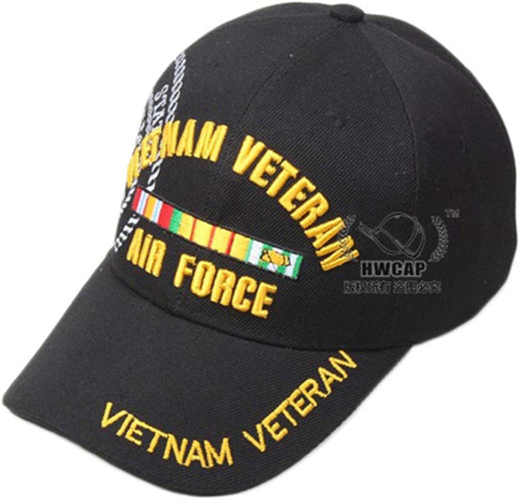 Air Force Vietnam Veteran War Embroidered Adjustable Alphabet Baseball Caps