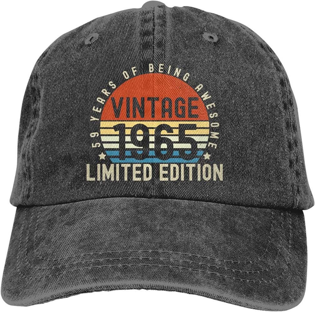 50th/51st/52nd/53rd/54th/55th/56th/57th/58th/59th Vintage Baseball Cap Birthday Gifts, Funny Adjustable Embroidered Hat