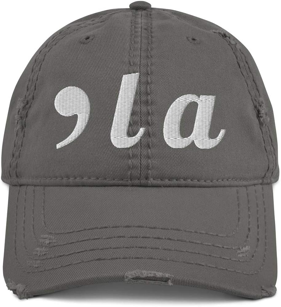 Comma La Kamala Harris Hat (Embroidered Distressed Dad Cap)