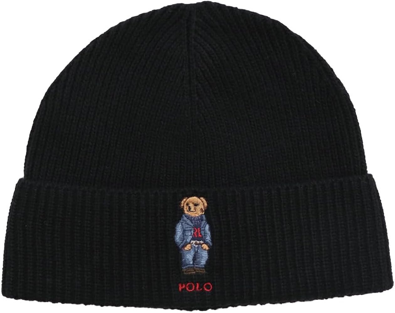 Polo Ralph Lauren Mens Solid Flag Bear Beanie