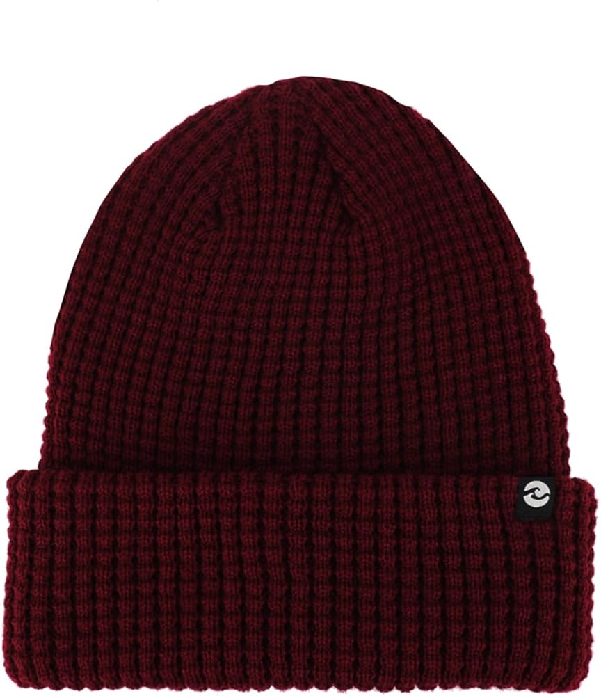 Classic Waffle Beanie for Men and Women Winter Cuffed Knit Hat Warm Thick Double Layer Slouchy Ultra-Soft Beanie Hats