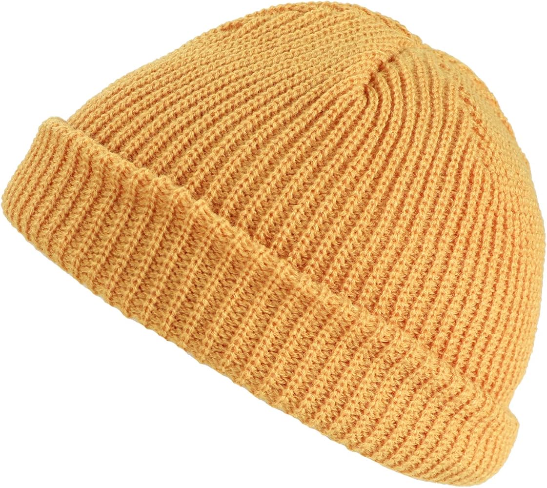 Winter Daily Warm Thick Ribbed Beanie Hat Knitted Cap for Men and Women