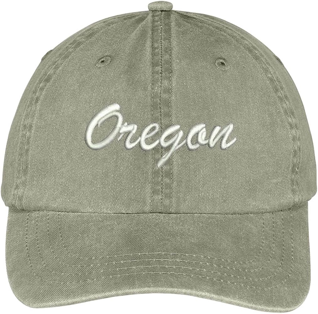 Trendy Apparel Shop Oregon State Embroidered Low Profile Adjustable Cotton Cap