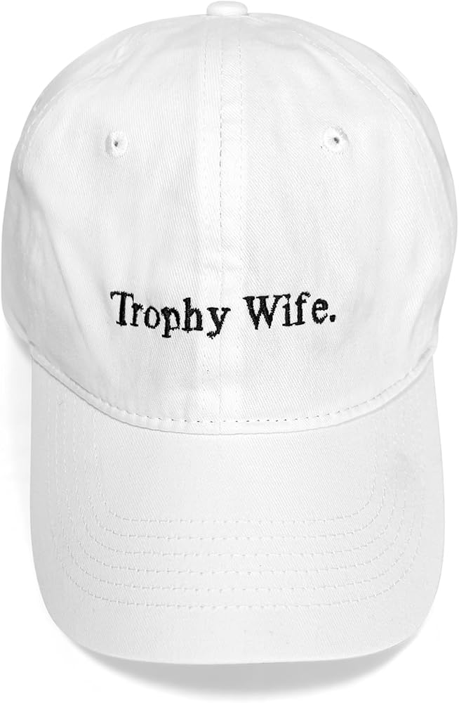 Trophy Wife Baseball Cap with Embroidery On The Front | Perfect for Bachelorette, Honeymoon, Outdoor Walks