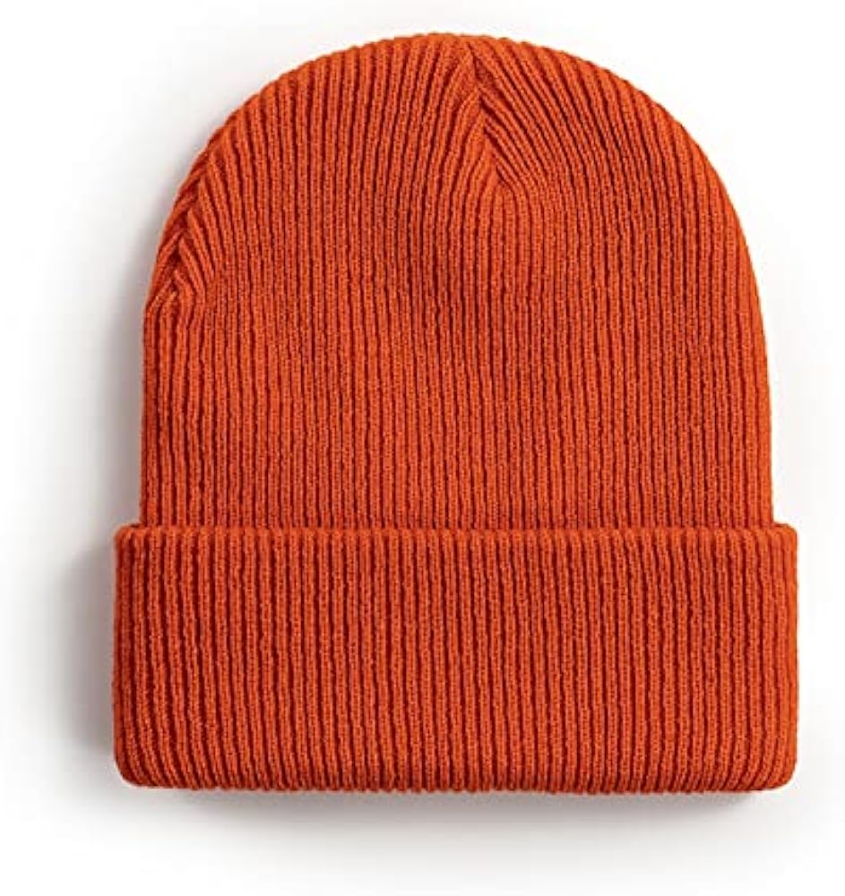 Spring Beanie Unisex Cuffed Hat Plain Skull Knit Cap for Men and Women