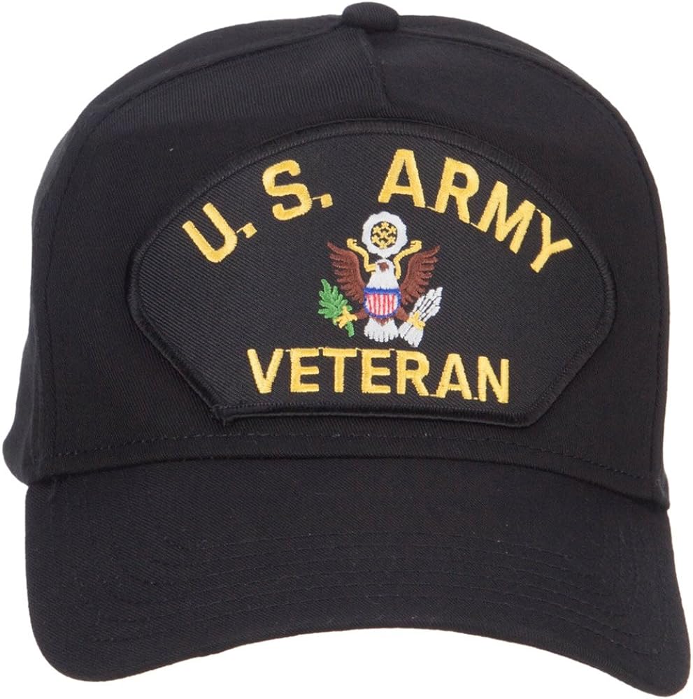 e4Hats.com US Army Veteran Military Patched 5 Panel Cap