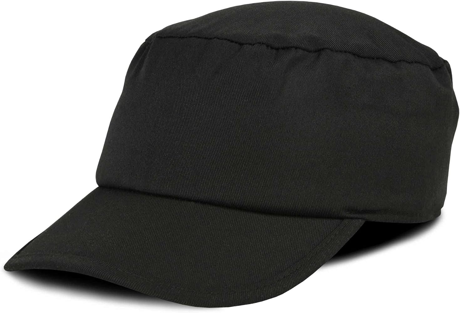 Dalix Blank Hat Cotton Twill Painters Cap in Black