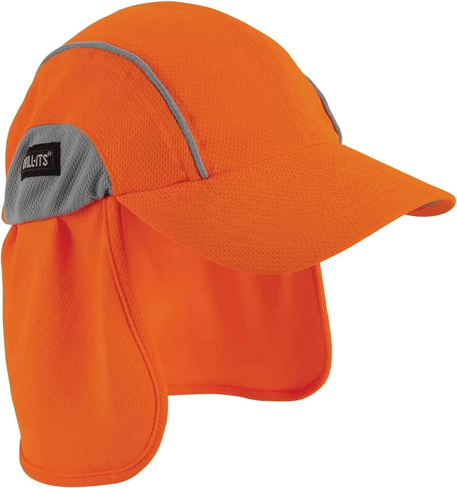 Ergodyne Womens High-performance Hat And Neck Shade Baseball Cap, Orange