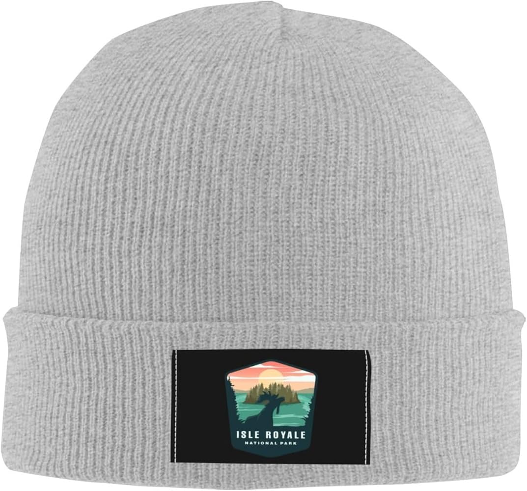 Men Winter Hat National Park Knit Watch Beanie Hat for Men Knit Fall Beanie Hats Isle Royale National Park Beanies