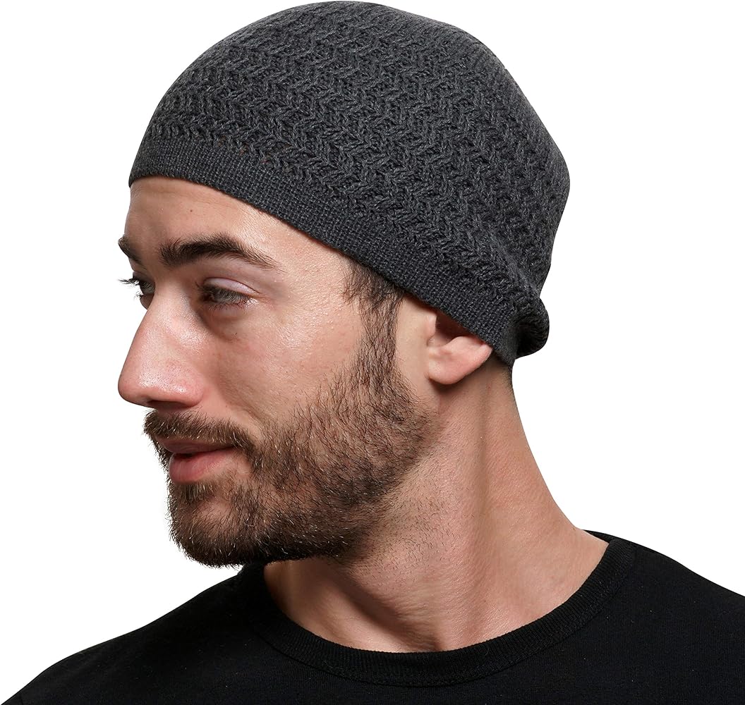 100% Natural Cotton Beanie Skull Cap | Lightweight Single Layer Crochet Cooling Sleep Chemo Caps | Zigzag and Ribbed Patterns