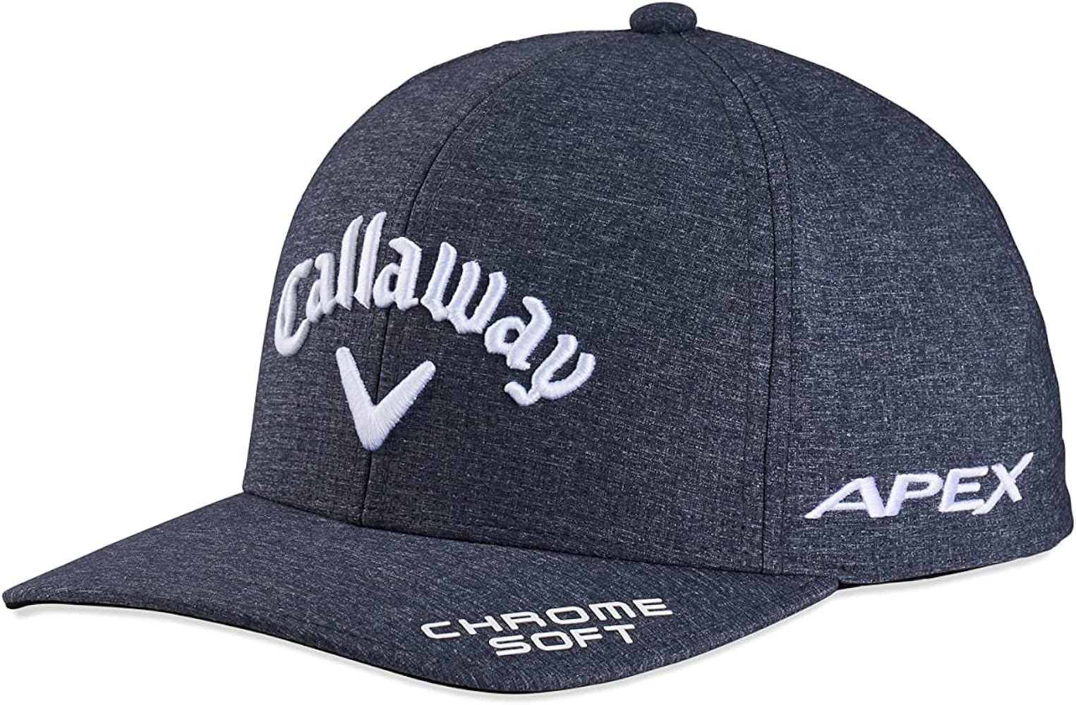 Callaway Golf Performance Pro Tour Cap Collection Headwear (OS, Black Heather/White)