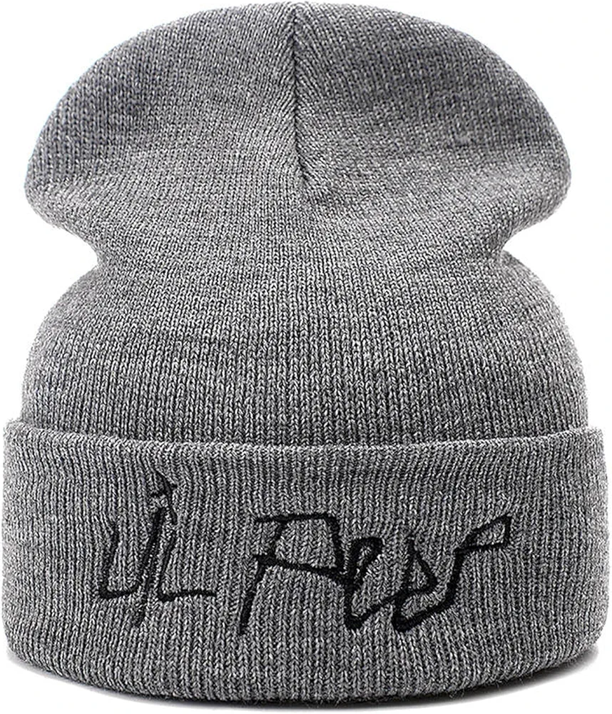 Lil Peep Casual Beanies for Men Women Fashion Knitted Winter Hat Solid Hip-hop Skullies Hat Bonnet Unisex Cap-Gray