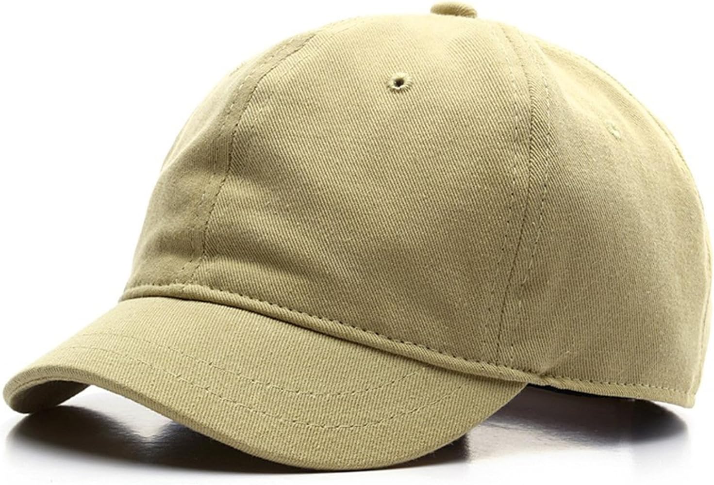 Short Brim Unconstructed Soft Cotton Plain Baseball Cap Adjustable Washed Low Profile Dad Hat for Men Women