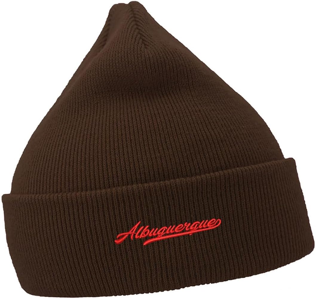 Mens Beanie Hats Albuquerque City - NM Embroidered Casual Knit Hats for Women Winter