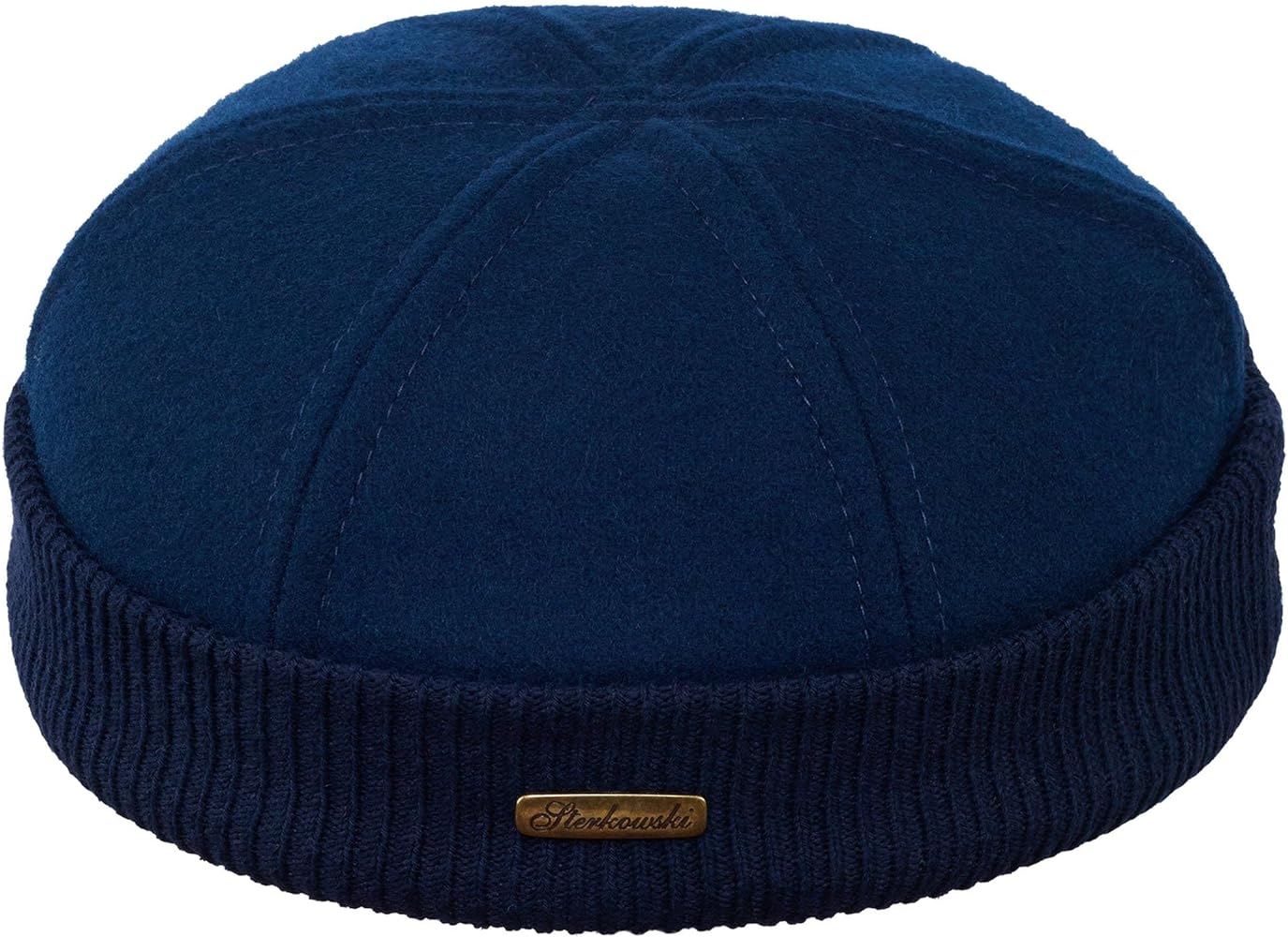 Sterkowski Navy Watch Cap | Woolen Beanie for Men and Women | Warm Classic Seaman Hat with Ribbing