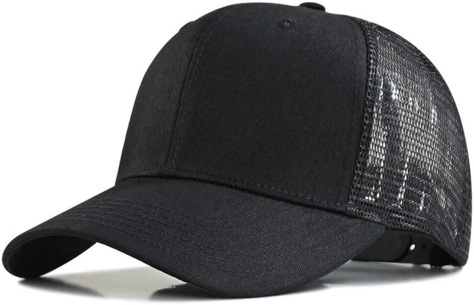 XXL Oversize Plain Baseball-Cap Structured Trucker Mesh Hat for a Big/Large Head