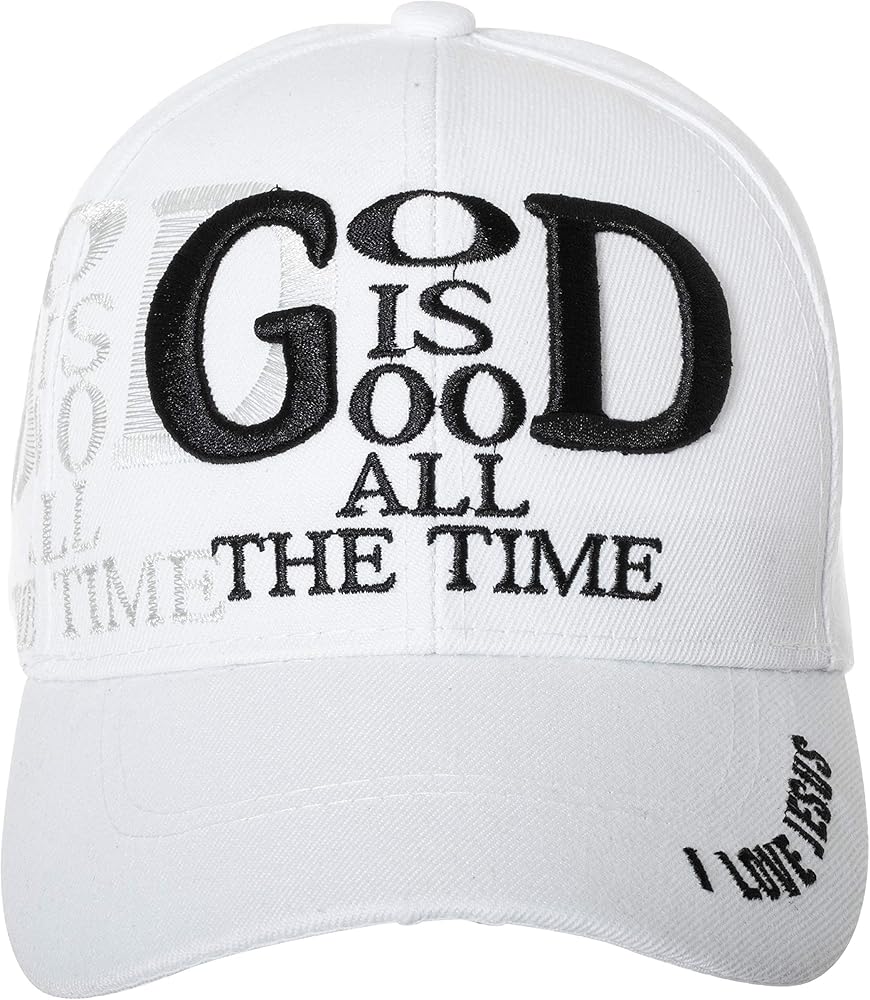 Artisan Owl God is Good All The Time with I Love Jesus on Back Baseball Cap - Religious Christian Spiritual Embroidered Hat