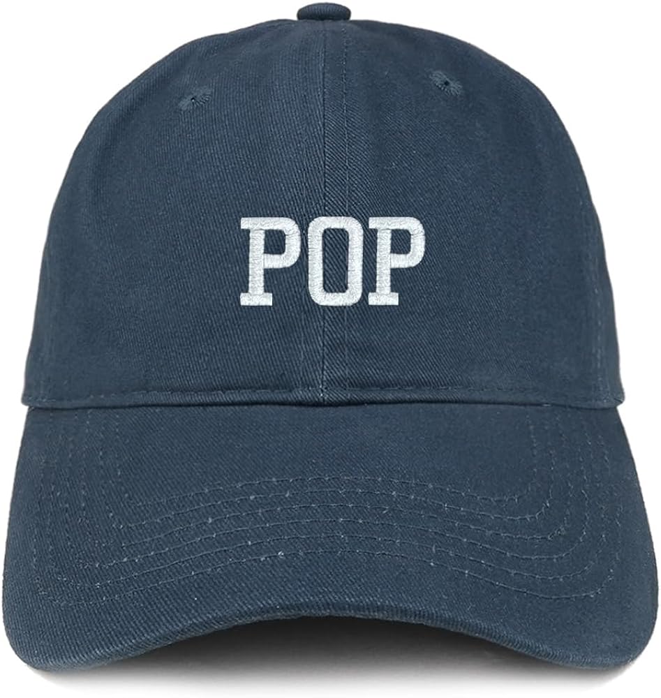 Trendy Apparel Shop Pop Embroidered Low Profile Soft Cotton Brushed Baseball Cap