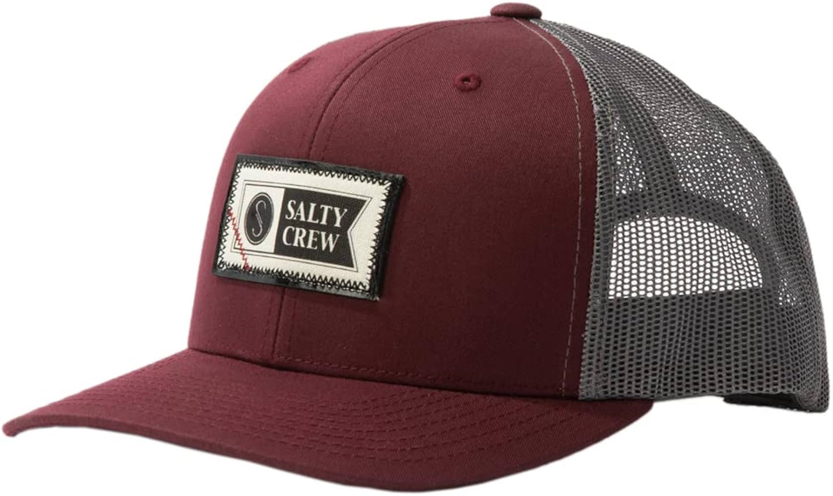 Salty Crew Men's Emblem Logo Retro Trucker Hat - Unisex Adjustable Baseball Hat for Adults - Premium Cotton