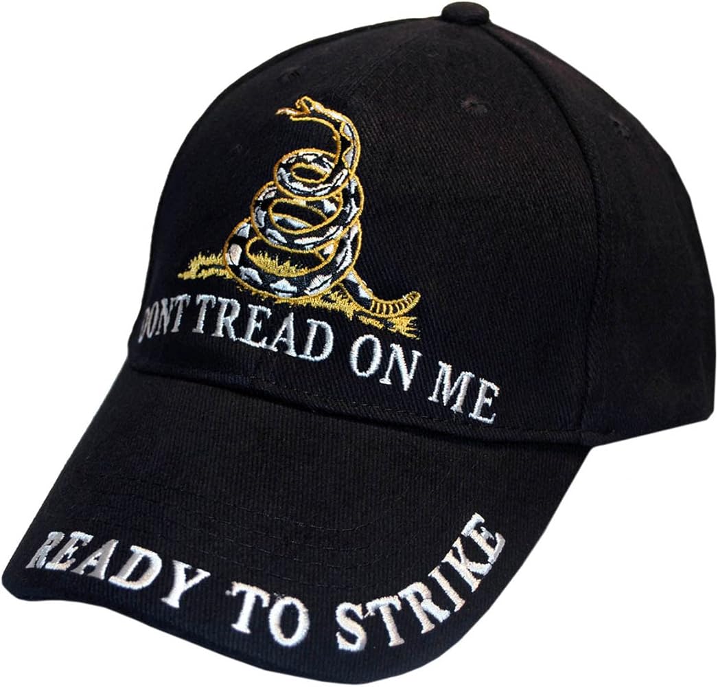 EagleEmblems Don't Tread On Me Cap, Black, Adjustable