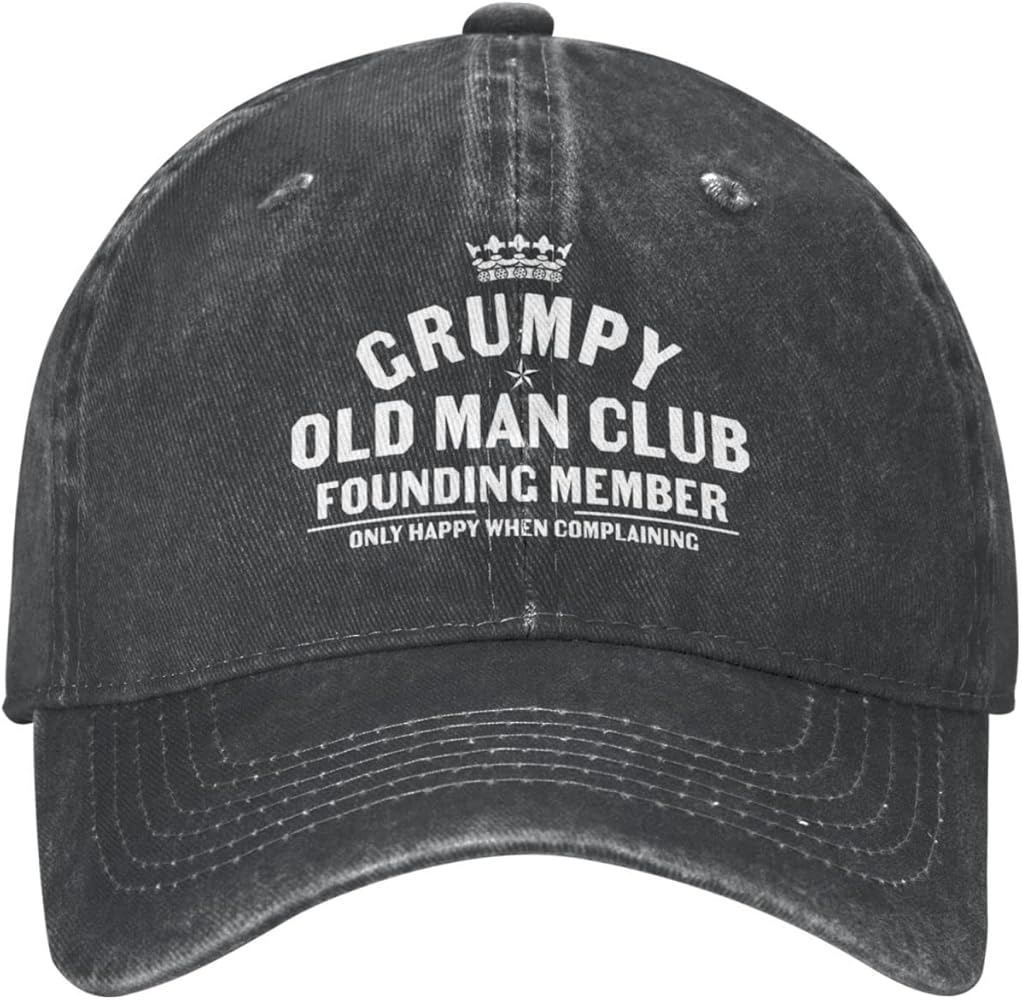 Grumpys Old Man Hat for Women Baseball Cap Graphic Hats