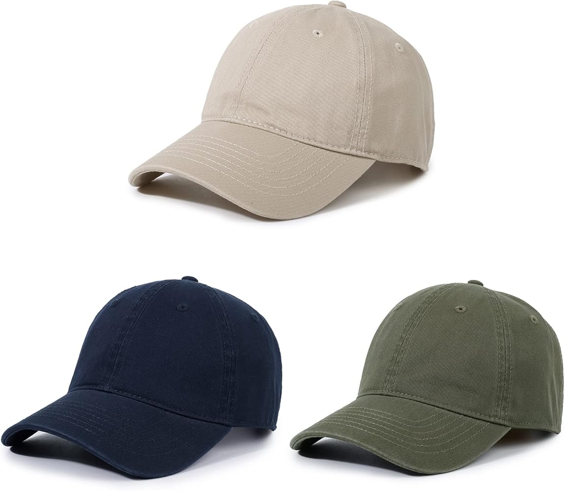 Unisex Cotton Baseball Cap Plain Blank Dad Hat Adjustable Vintage Solid Hat