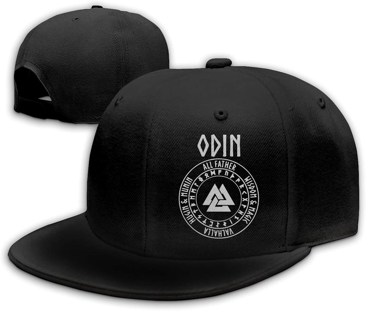 Odin Viking God Valknut with Runes Baseball Cap Dad Hat Unisex Classic Sports Hat Peaked Cap Black