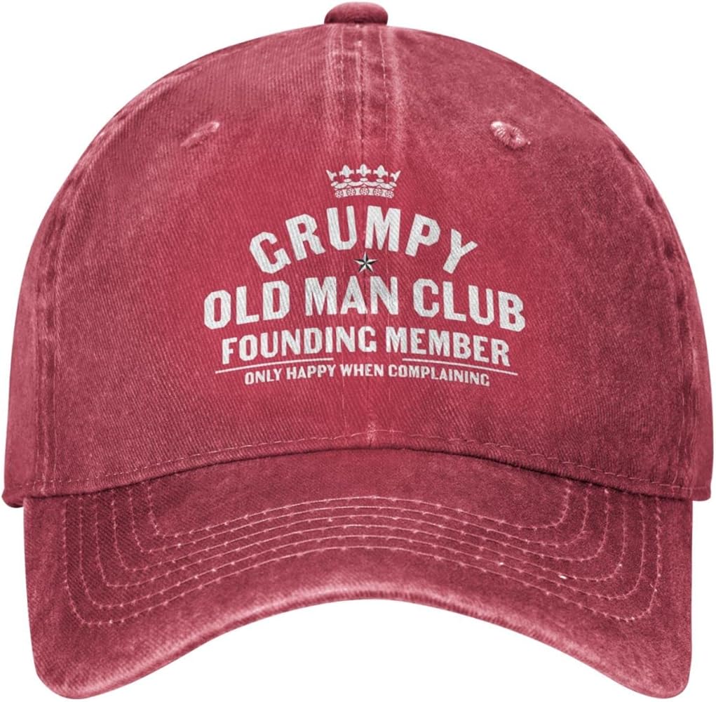 Grumpys Old Man Hat for Women Baseball Cap Graphic Hats