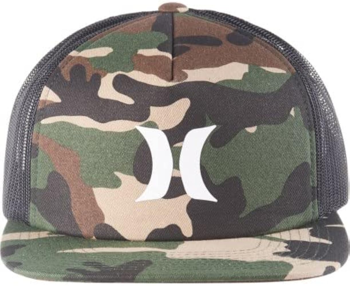 Hurley Adult Men's Mesh Snapback Adjustable Trucker Cap Hat (Camo)