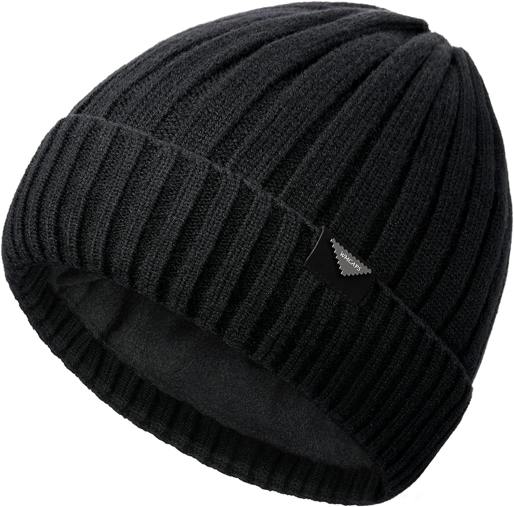 Wmcaps Winter Beanie Hats for Men Women, Fleece Lined Beanie Warm Stocking Cap Soft Warm Ski Hats Unisex